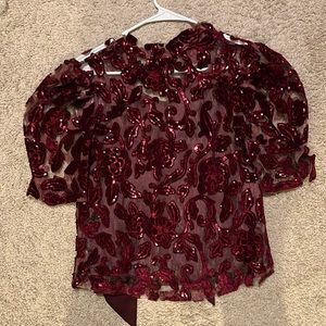Anthropologie blouse with sequins xxs